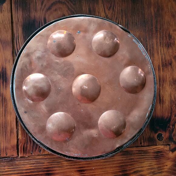 Antique Copper Egg Poacher Escargot 12" - Picture 2 of 6